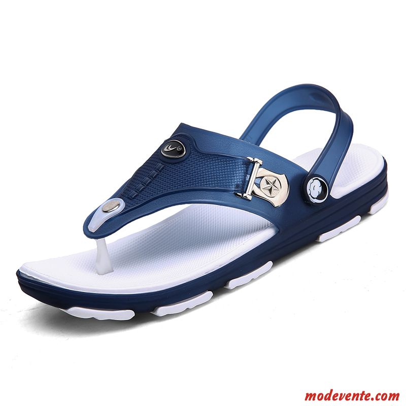 Tongs Homme Sandales Antidérapant Plage Tendance Été Outwear Bleu