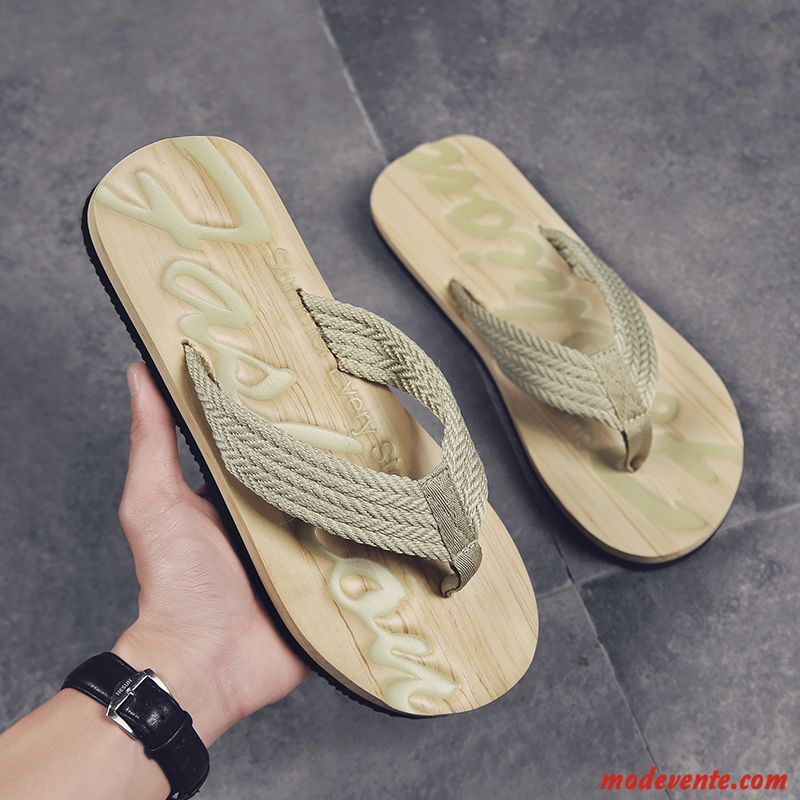 Tongs Homme Tendance Été Plage Tongs Chaussons Étudiant Personnalité