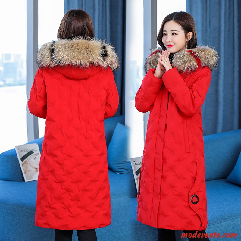 Veste En Coton Femme Gros Vêtements Matelassé Vêtements D'hiver Manteau Matelassée Grande Taille Rouge