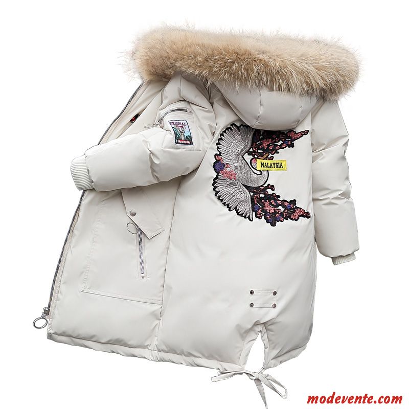 Veste En Coton Femme Hiver Manteau Étudiant Vêtements Matelassé Matelassée Anti-saison Blanc