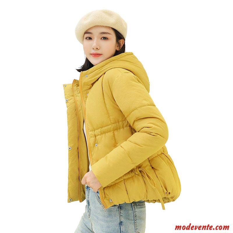 Veste En Coton Femme Matelassée Vêtements Matelassé Gros Longue Court Jaune