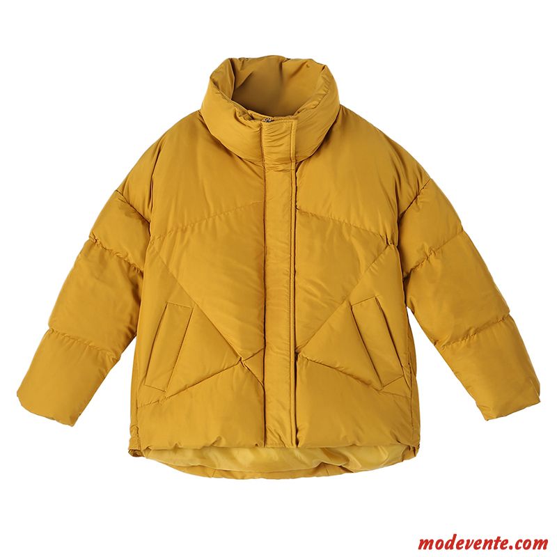 Veste En Coton Femme Ultra Vêtements Matelassé Baggy Court Matelassée Manteau Jaune