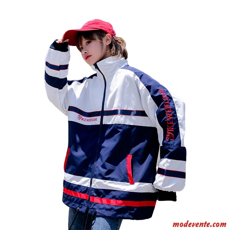 Vestes Femme Vêtements De Baseball L'automne Baggy Fantaisie Printemps Hip Hop Bleu Marin Couleurs Mixtes