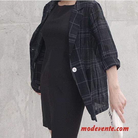 Vintage Style Plaid Affaires Blazer Manteaux Pas Cher Femme Vestes