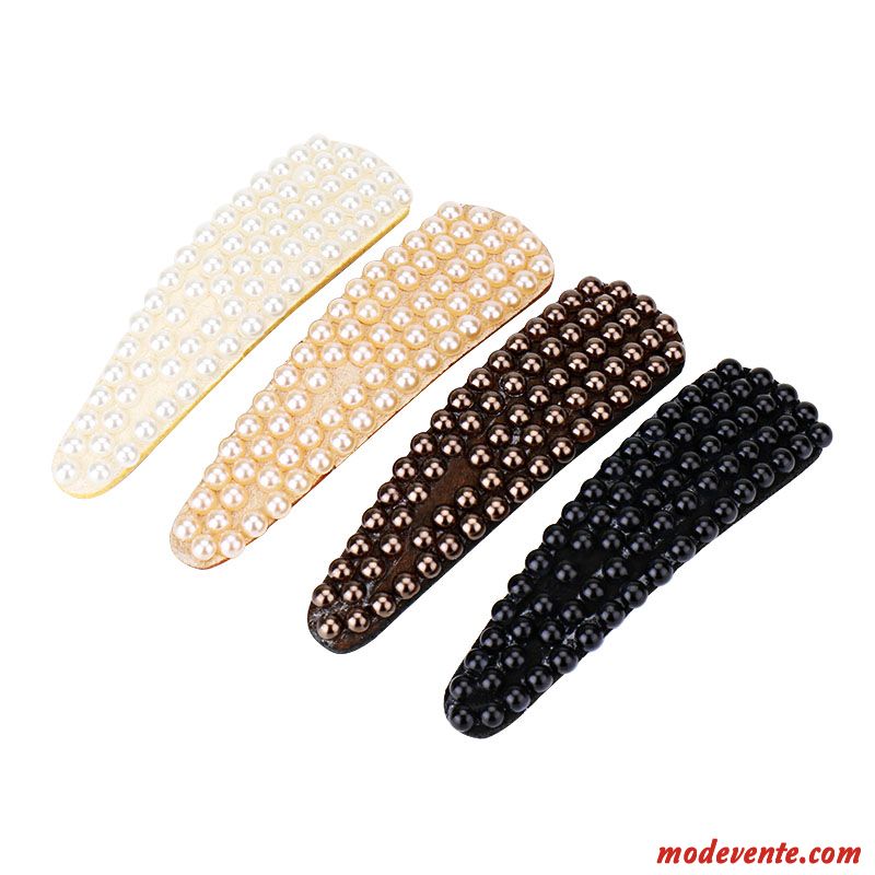 Épingle À Cheveux Femme Adulte All-match Grand Frange Pierres De Strass Perle