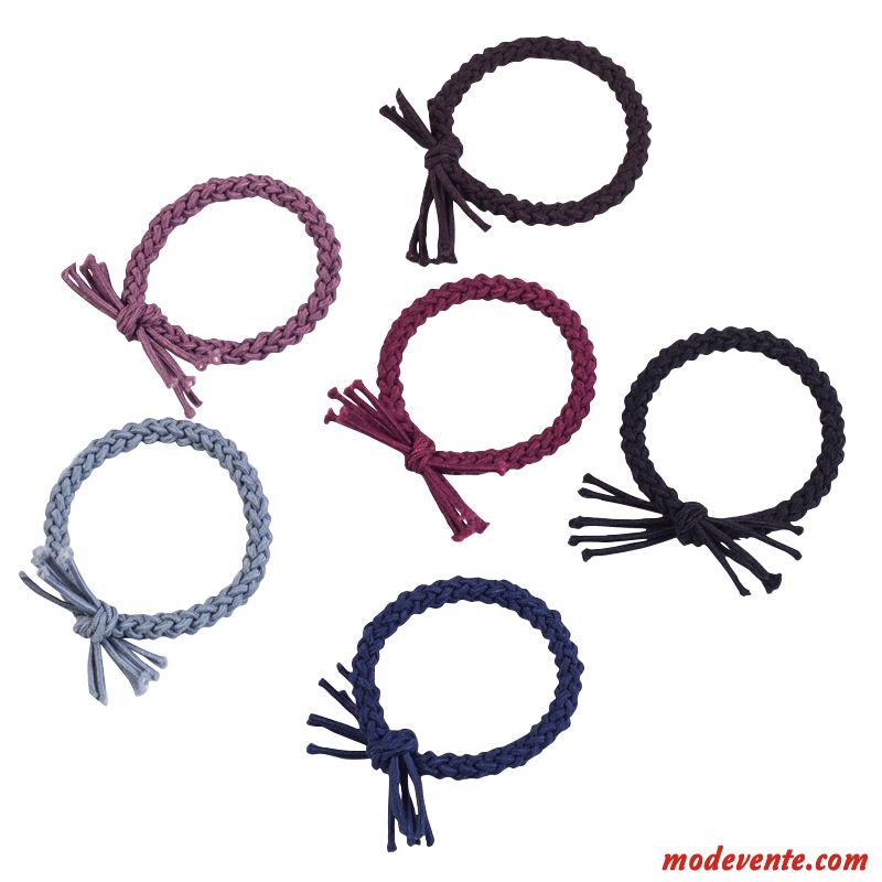 Épingle À Cheveux Femme Corde Tête Ornements De Cheveux Fleur Accessoires Doux Cercle Des Cheveux Couleurs Mixtes