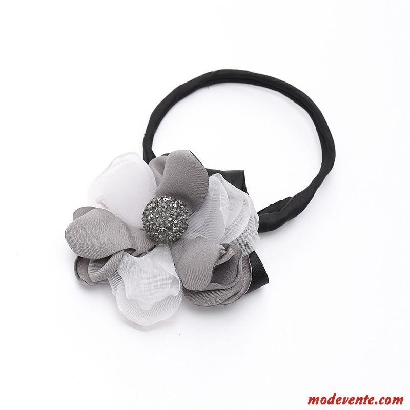 Épingle À Cheveux Femme Couvre-chefs Cheveux En Plaques Ultra Fleurs Le Nouveau Tempérament Gris Foncé