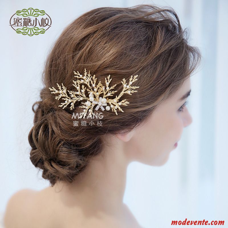 Épingle À Cheveux Femme Cristal Peigne Cheveux En Plaques La Mariée Accessoires Manuel Or