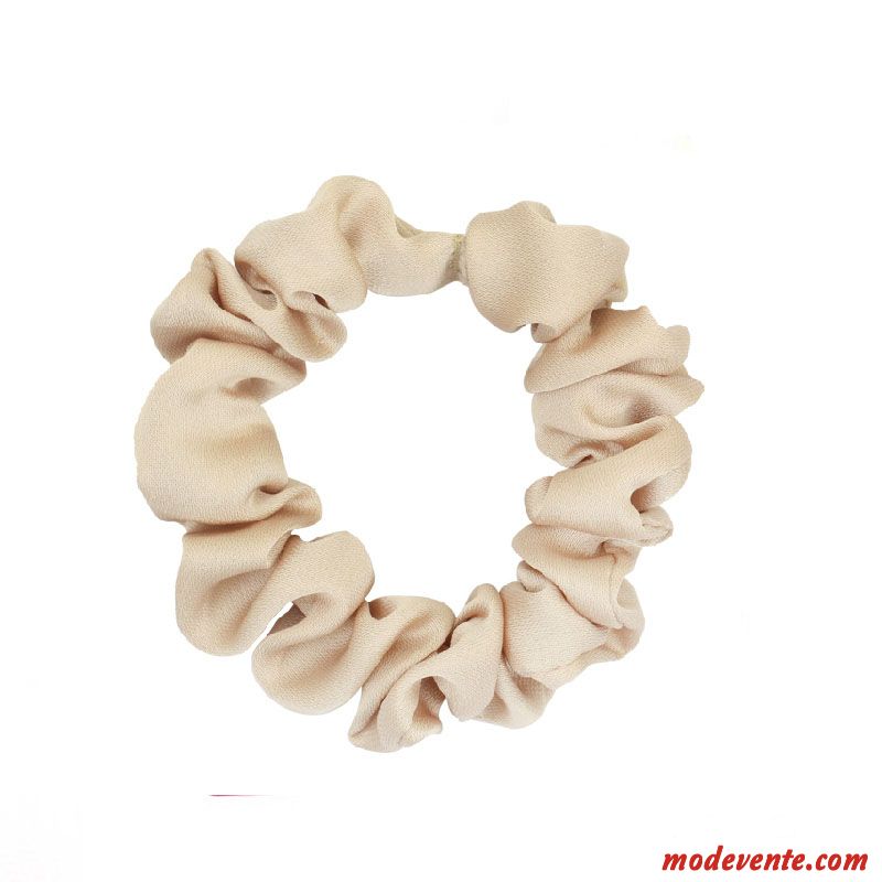 Épingle À Cheveux Femme Fleur Beige Corde Tête Couvre-chefs Élastique Ornements De Cheveux Blanc