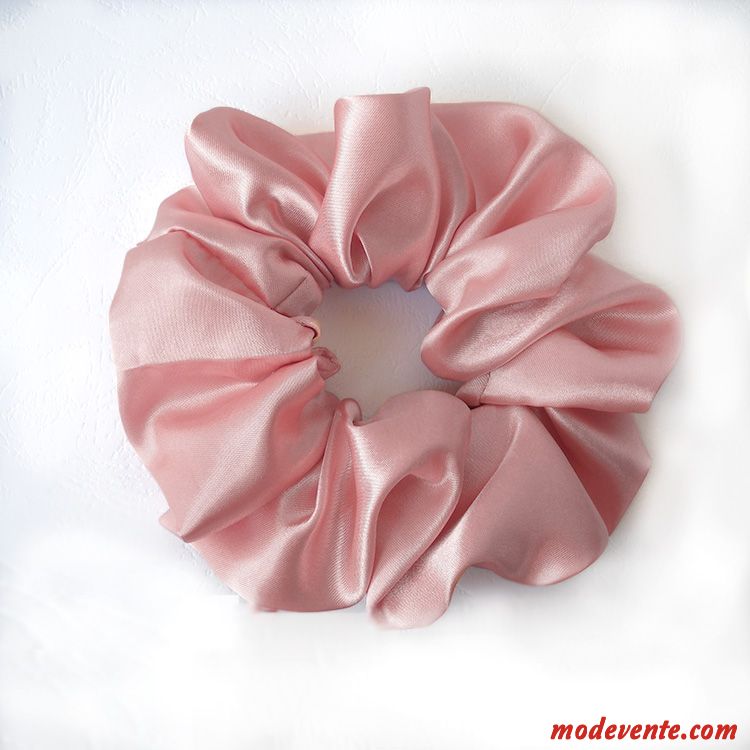 Épingle À Cheveux Femme Gros Élastique Cheveux Cravate Accessoires Queue De Cheval Fleur Rose Clair