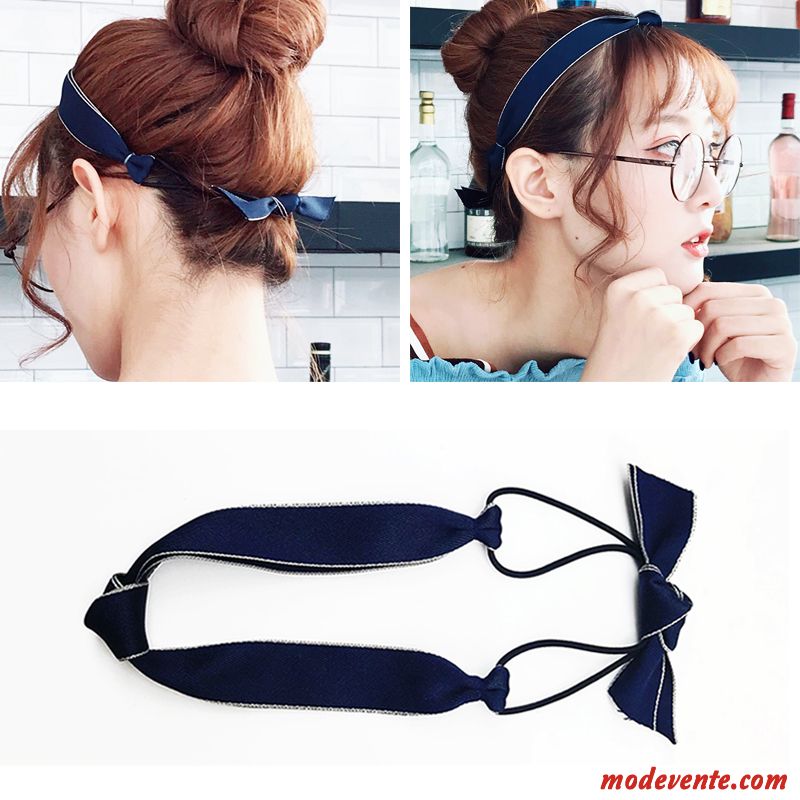 Épingle À Cheveux Femme Ornements De Cheveux Court Manuel Arc Le Nouveau Bandeau Bleu Foncé