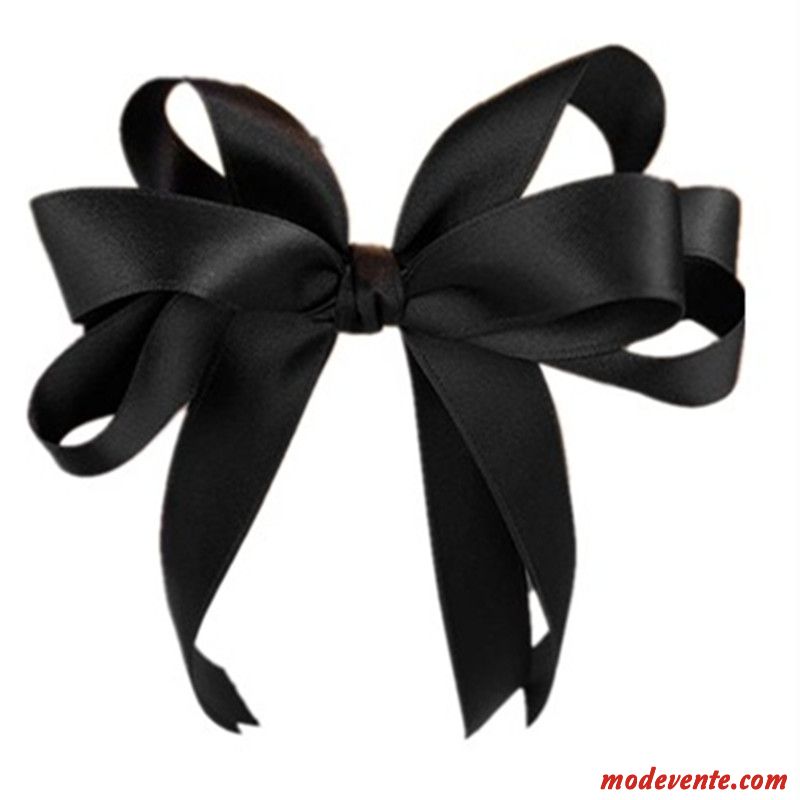 Épingle À Cheveux Femme Ruban Gros Arc Corsage Ornements De Cheveux Manuel Pure Noir