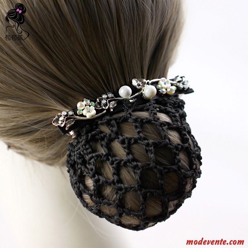 Épingle À Cheveux Femme Réseau Perle Fleur Pierres De Strass Petit Cheveux En Plaques Blanc