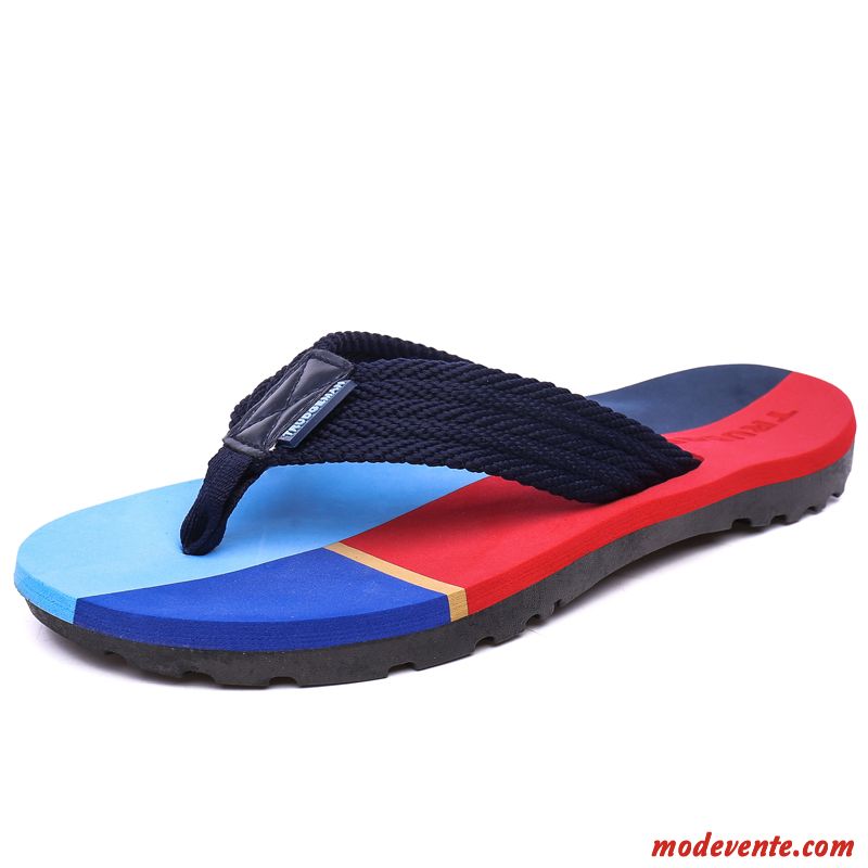 Étudiant Plage Caoutchouc Été Chaussons Tongs Homme Violet