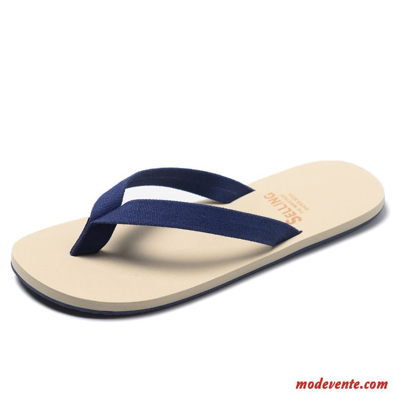 Été Tongs Homme Tendance Caoutchouc Chaussons Plage